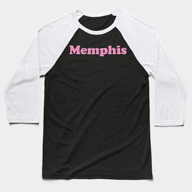 Memphis, Tennessee - TN,  Retro Typography Baseball T-Shirt by thepatriotshop
